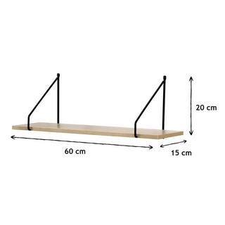 Calicosy Scaffale Murale 60 cm stile industriale  