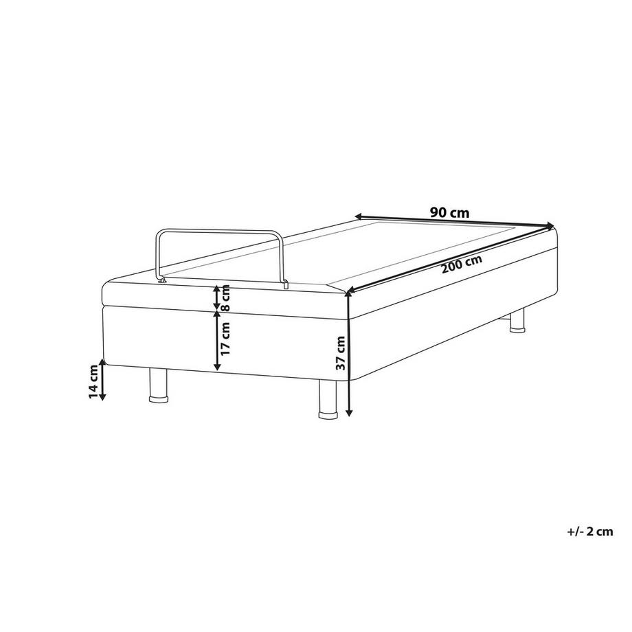 Beliani Lit réglable sans tête de lit en Tissu  CASTELLAN  