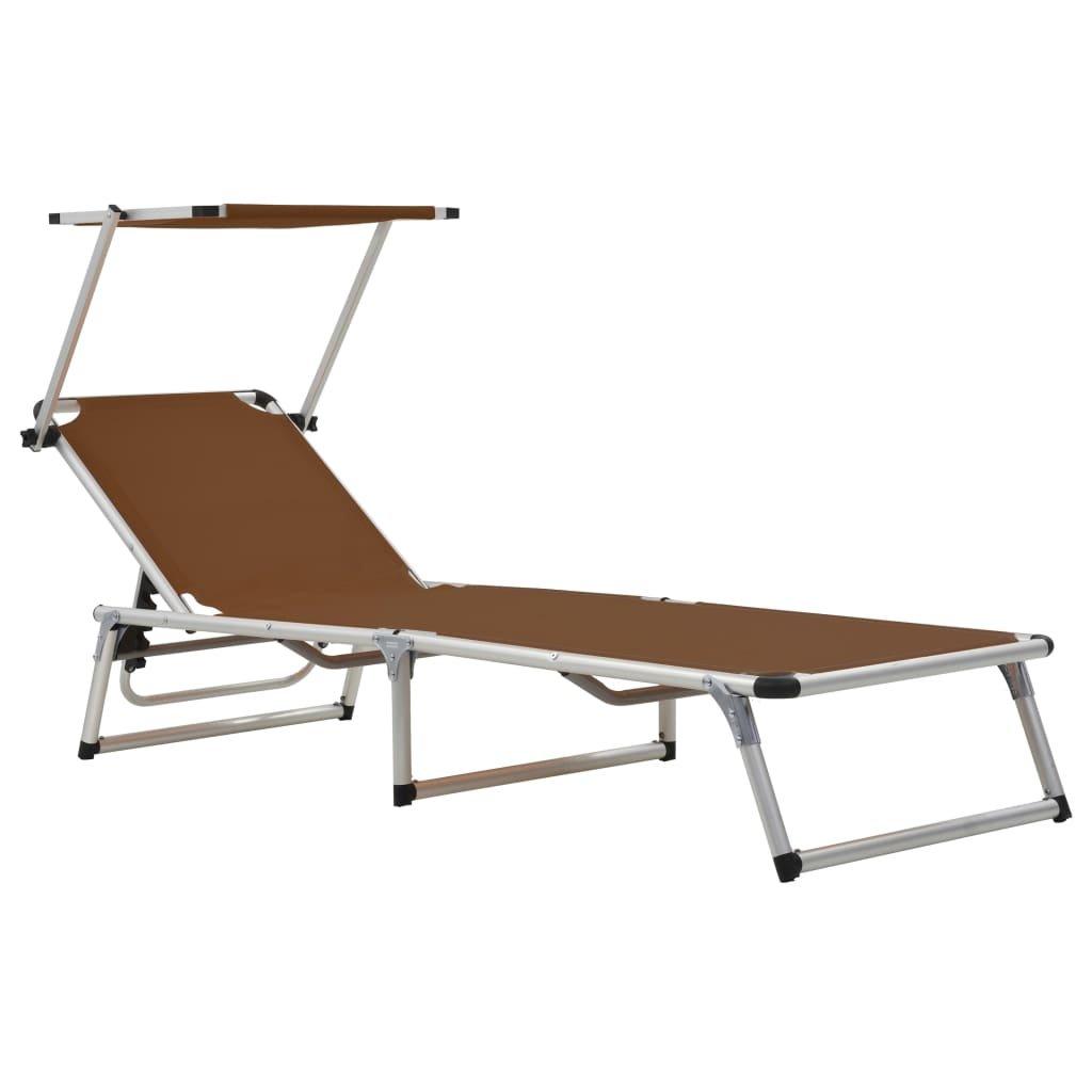 VidaXL Chaise longue aluminium  