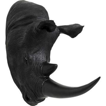 Objet mural Tête de rhinocéros Noir antique