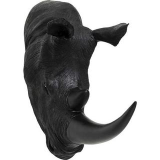 KARE Design Objet mural Tête de rhinocéros Noir antique  