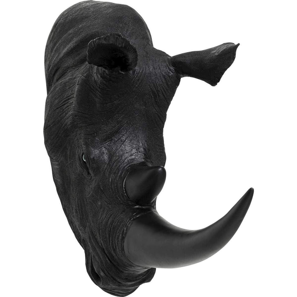 KARE Design Wandobjekt Rhino Head Antique schwarz  