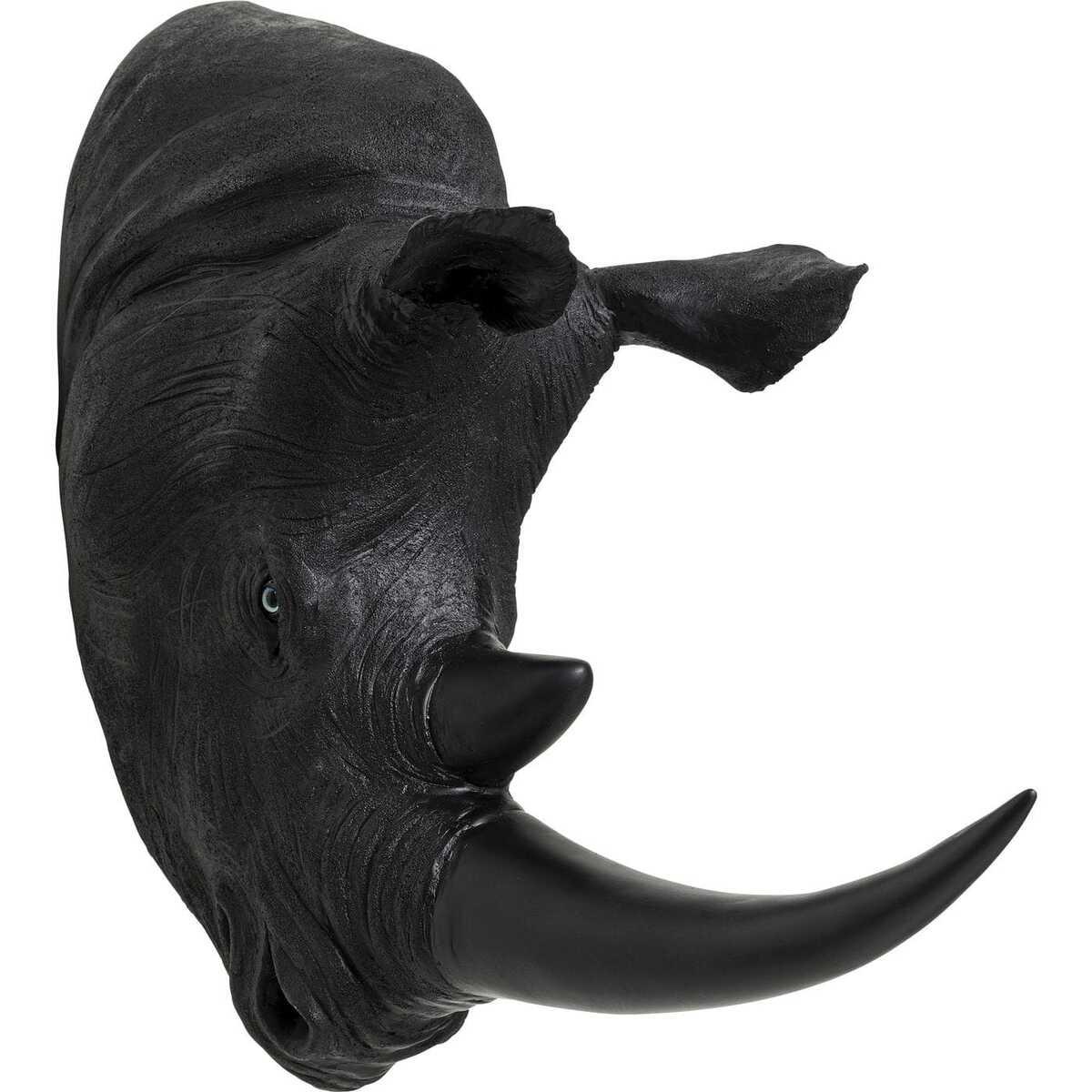 KARE Design Wandobjekt Rhino Head Antique schwarz  