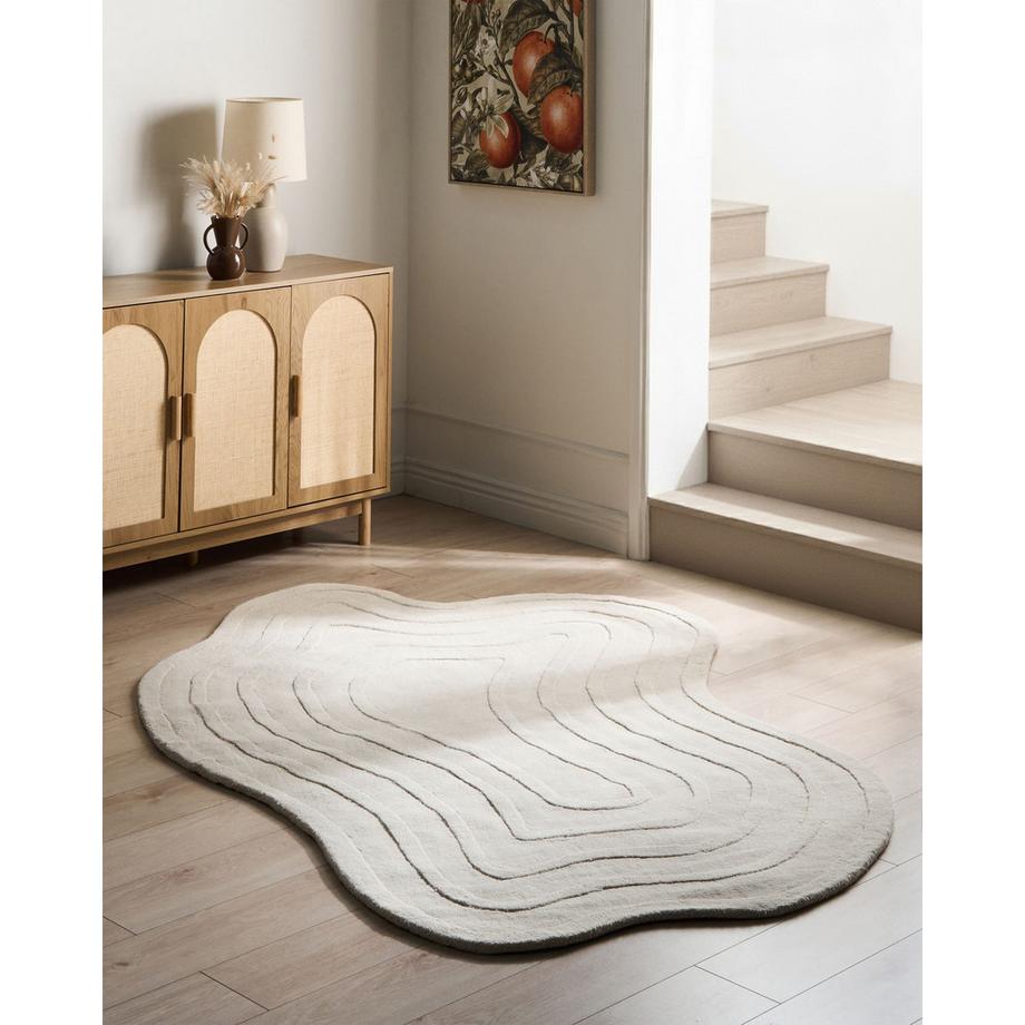 Beliani Tapis en Laine Minimaliste SATNA  