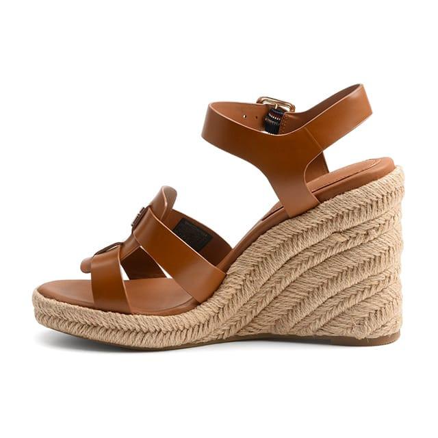 TOMMY HILFIGER  ESPADRILLE HIGH WEDGE LEATHER-41 