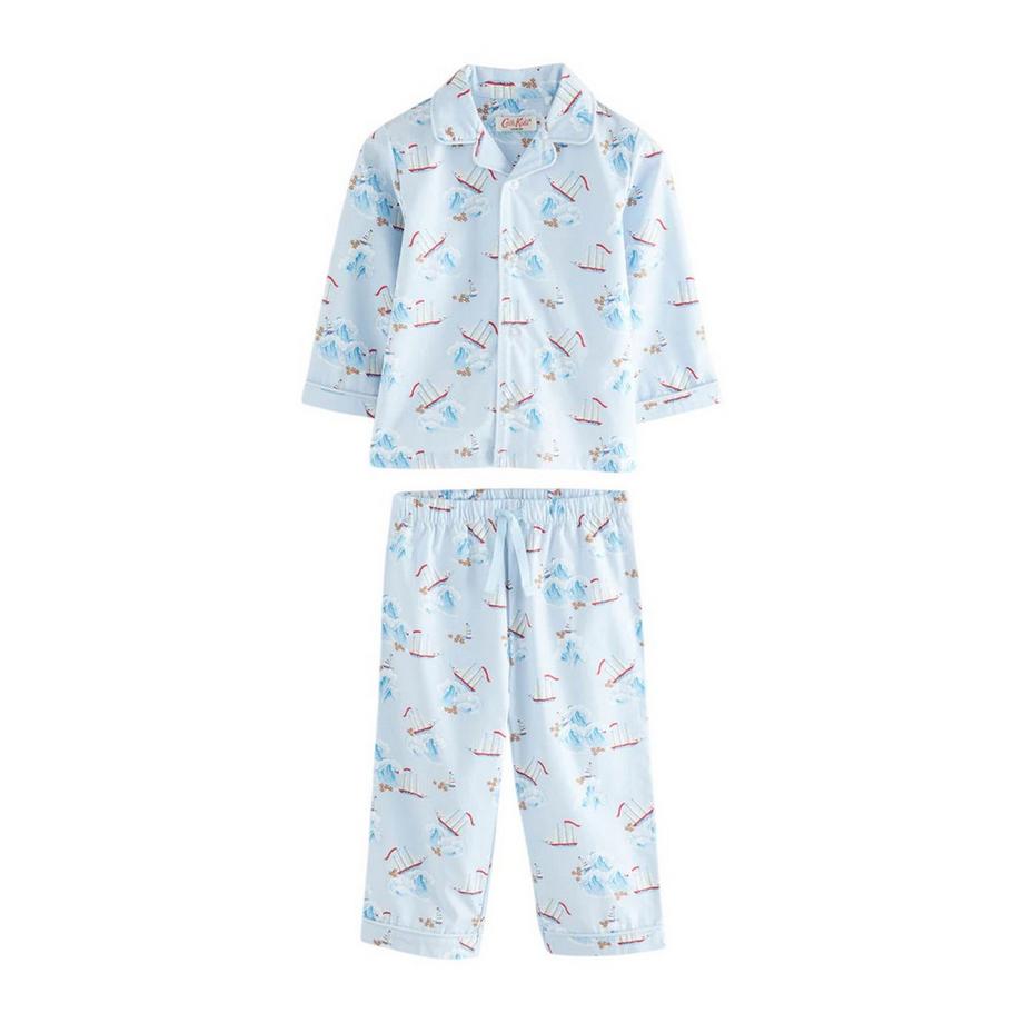 Schlafanzug mit langer Hose  ,  Knopf