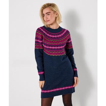Fair-Isle Strickkleid mit Jacquard-Details