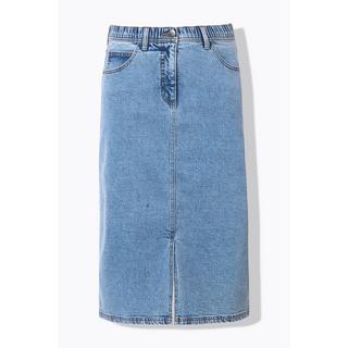 Ulla Popken  Jupe en jean, taille confort, coupe 5 poches, coton biologique 