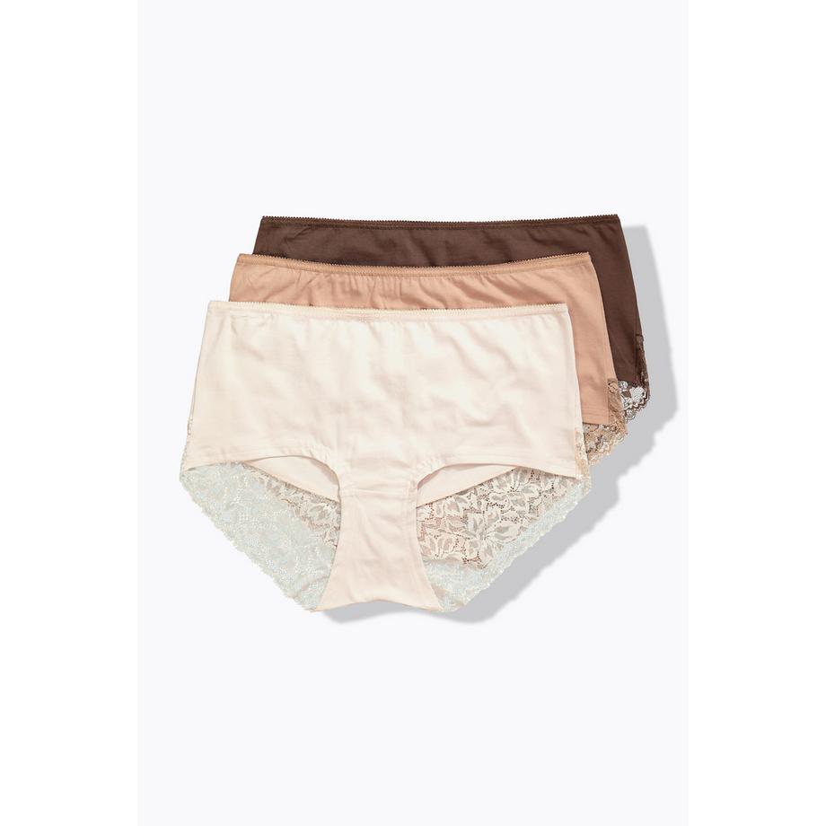 Ulla Popken Slips Hipster Dentelle Lot de 3  