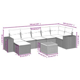 VidaXL Garten sofagarnitur poly-rattan  