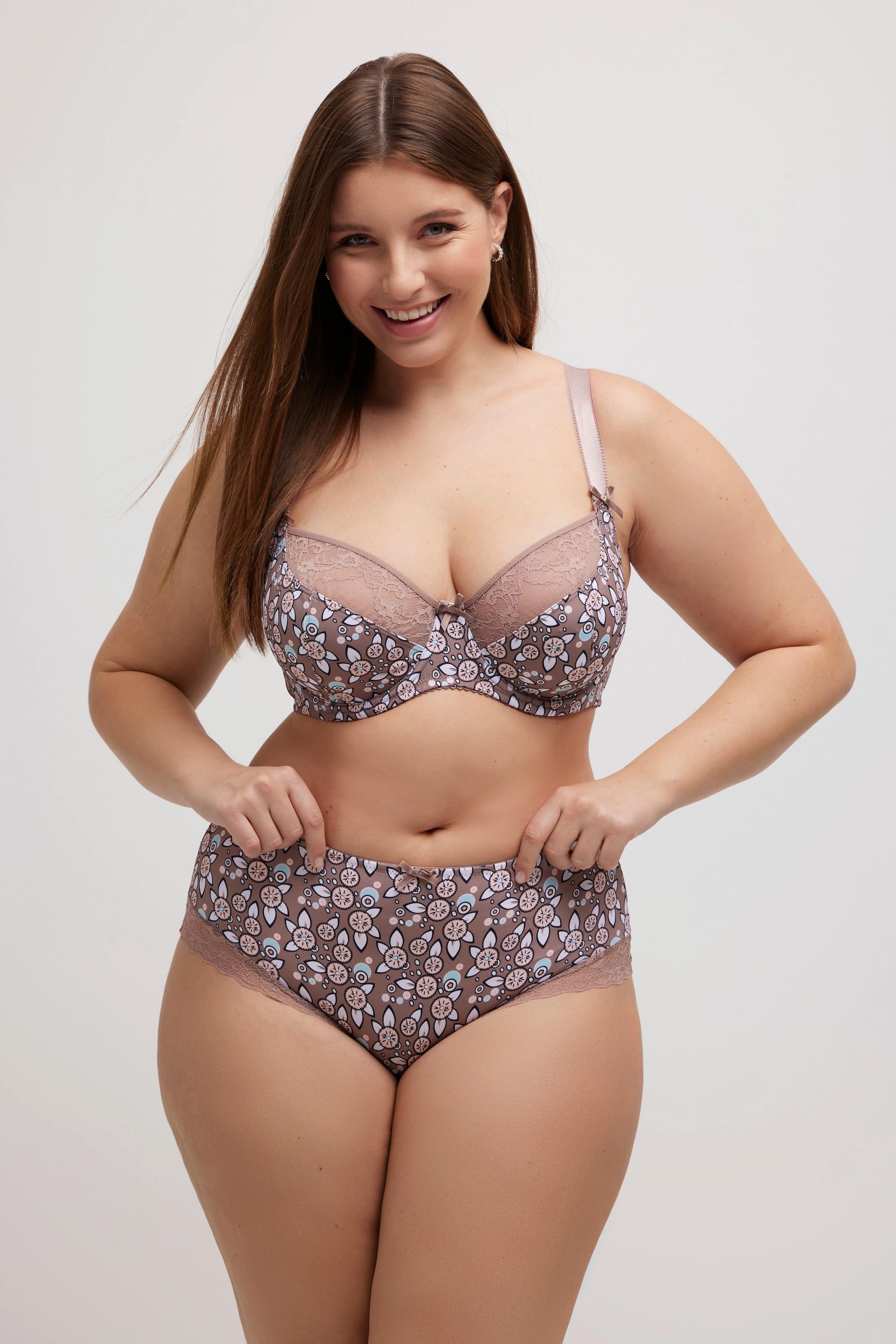 Ulla Popken Slip midi stampato pizzo  