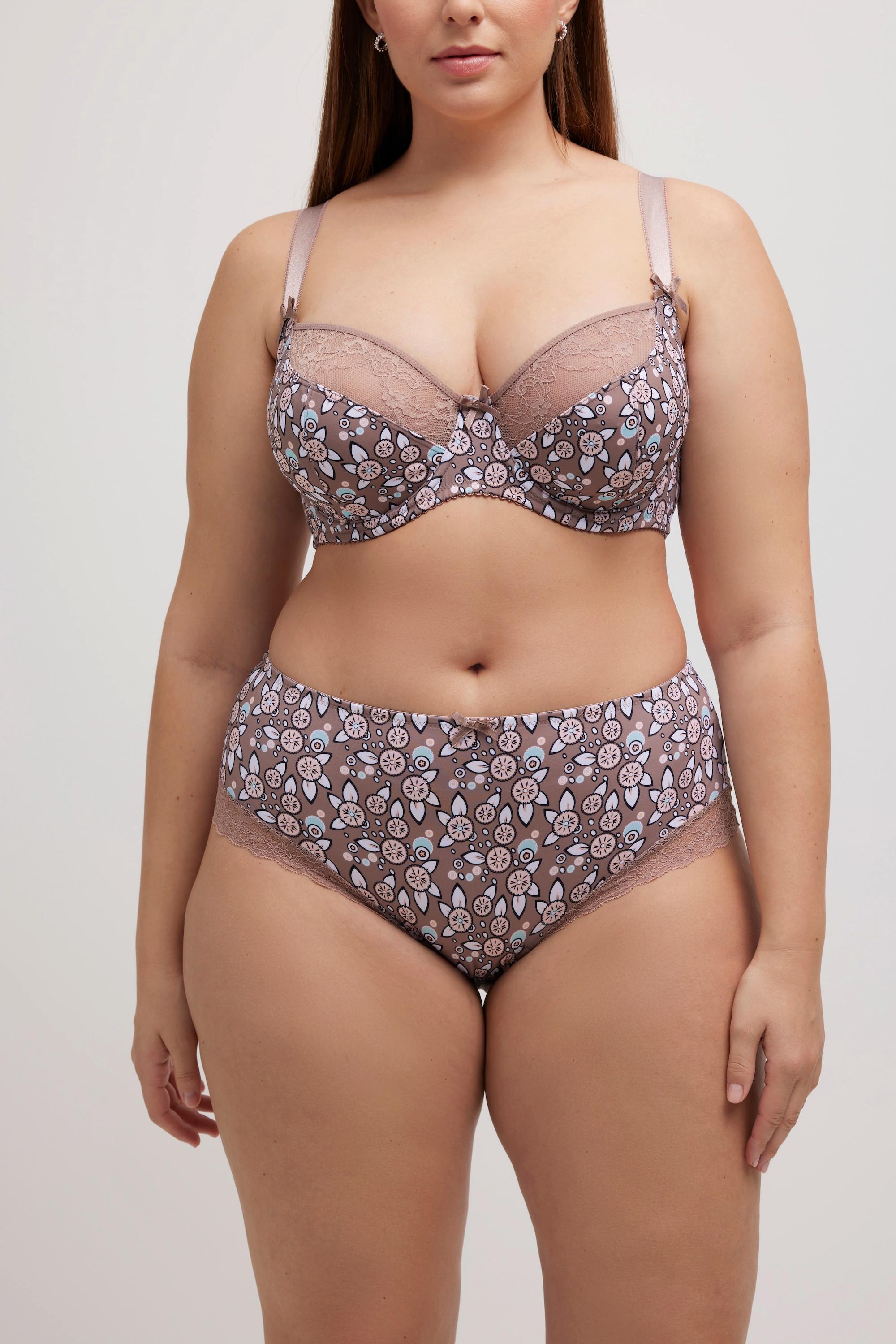 Ulla Popken Slip midi stampato pizzo  