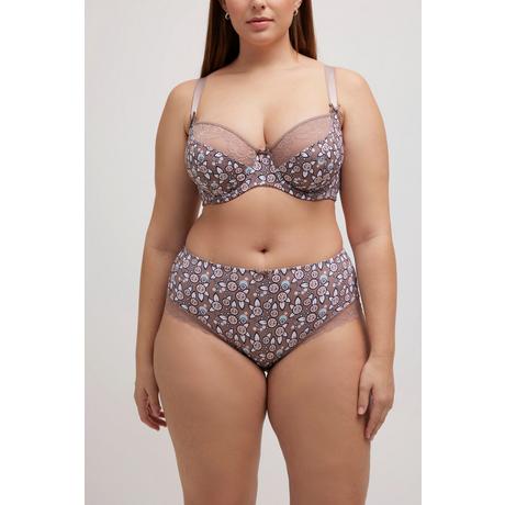 Ulla Popken Slip midi stampato pizzo  