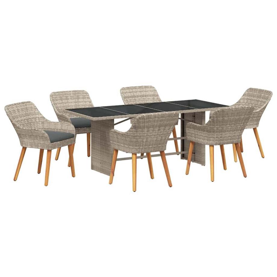 Ensemble de salle à manger pour jardin poly rattan