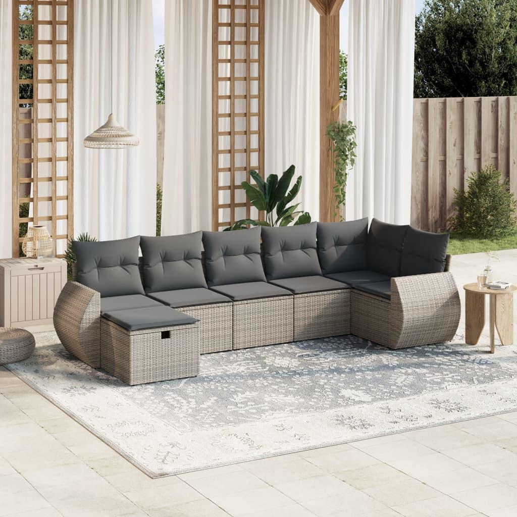 VidaXL set divano da giardino Polirattan  