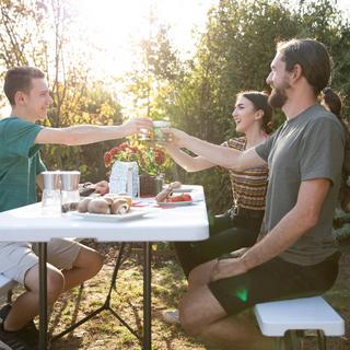 B2X Panca da birra bianca Set di 2  