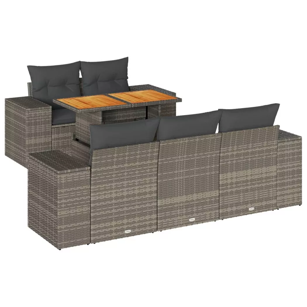 VidaXL - Garten sofagarnitur poly-rattan, One Size, Grau