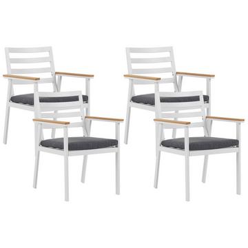 Lot de 4 chaises en Aluminium Moderne CAVOLI