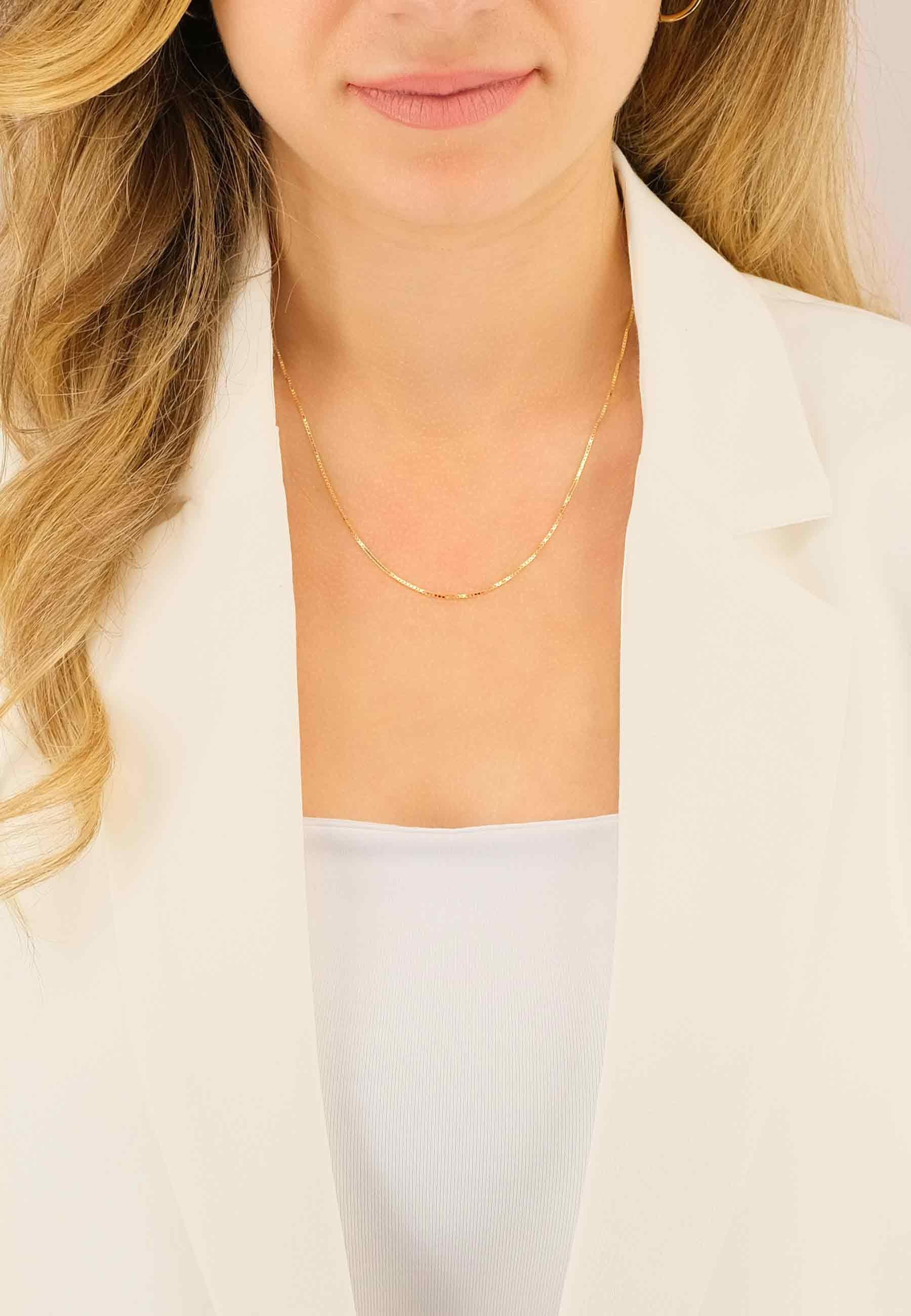 MUAU Schmuck  Collier Venezianer Gelbgold 375, 0.9mm, 40cm 