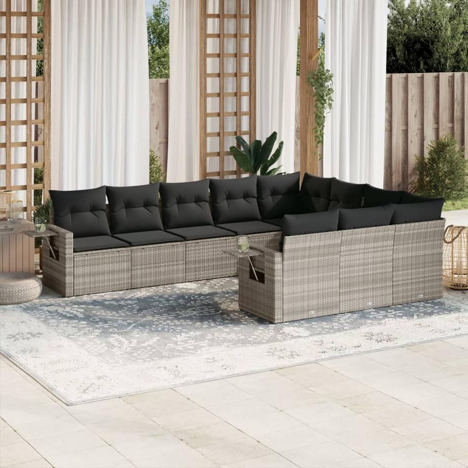 VidaXL Ensemble de canapés de jardin rotin synthétique  