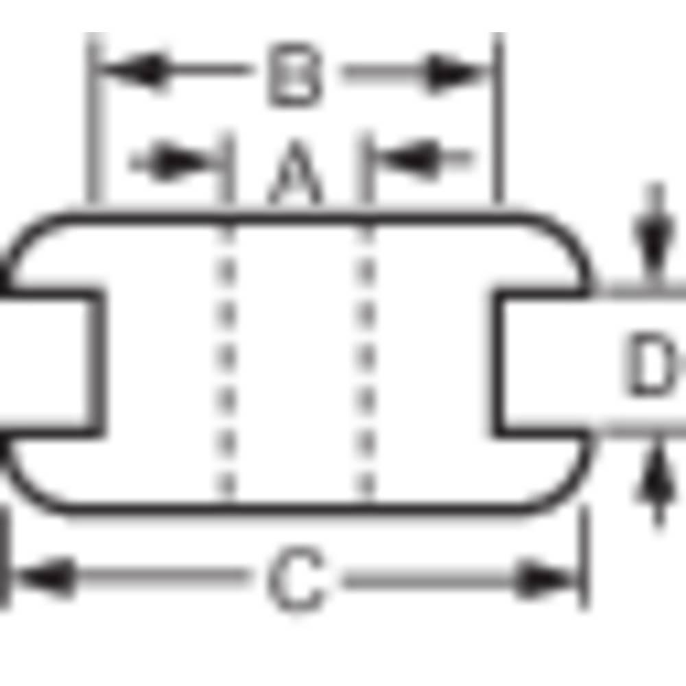 TRU COMPONENTS  Kabeldurchführung Klemm-Ø (max.) 4 mm Plattenstärke (max.) 1 mm PVC Schwarz 1000 St. 