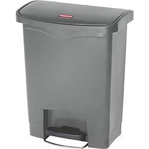 Rubbermaid Contenitore a pedale SLIM JIM®, capacità 30 l, largh. x alt. x prof. 271 x 536 x 425 mm, grigio.  