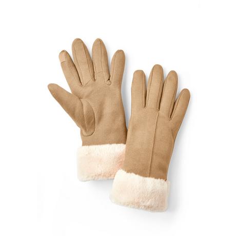 Damart  Gants tactiles fourrés toucher peau de pêche. 