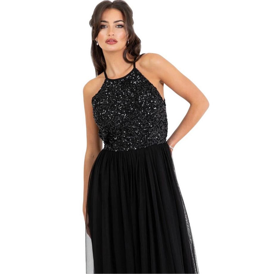 Deluxe Vestito Midi Formale Lustrino  