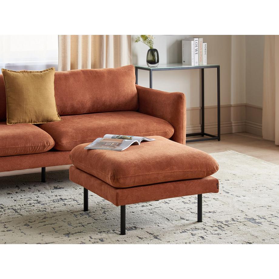 Beliani Ottomane aus Chenillegewebe Modern VINTERBRO  