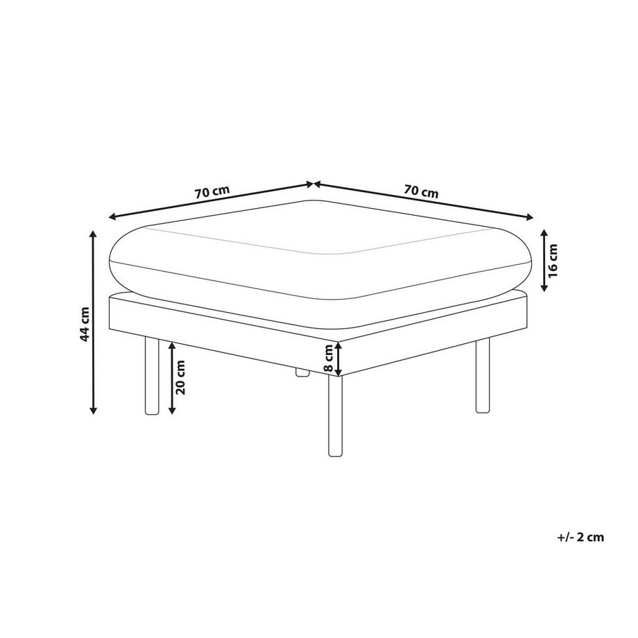 Beliani Ottomane aus Chenillegewebe Modern VINTERBRO  