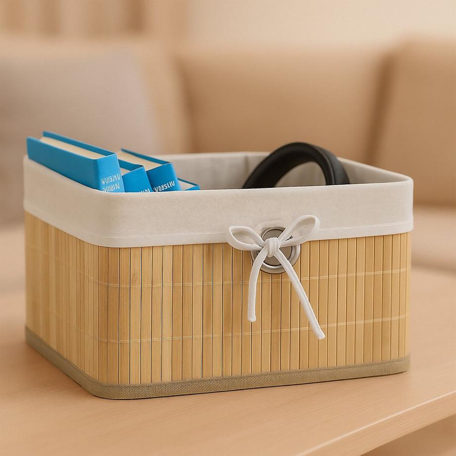 Northix Set di cestini portaoggetti in bambù  