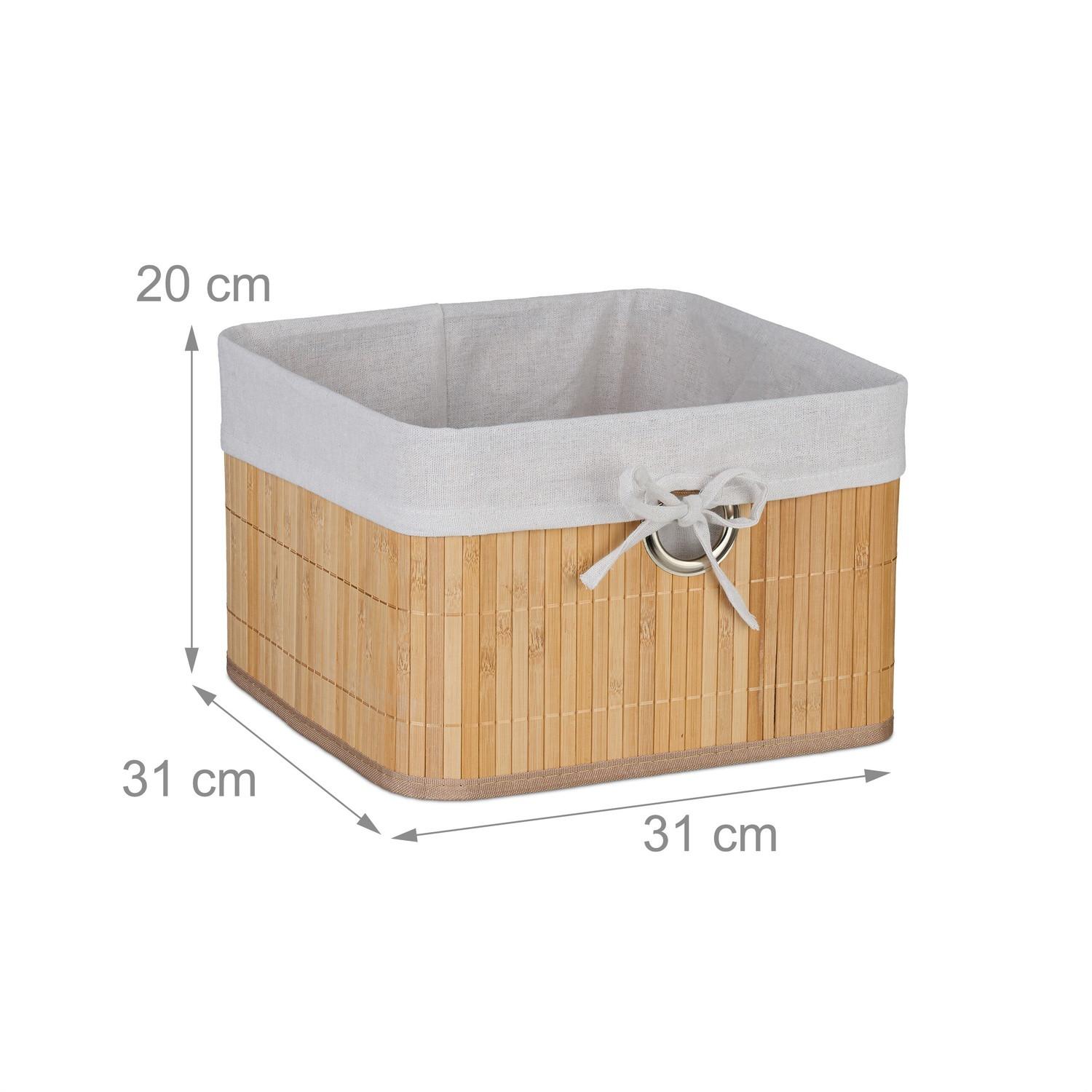 Northix Bambus-Aufbewahrungskorb-Set  