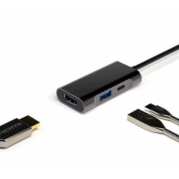 4smarts  Compact Hub für Geräte mit USB-C HDMI 4K, USB-A 3.0 