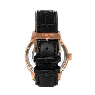 Heritor Automatic  Heritor automatique Everest lunette en bois bracelet en cuir montre/date 