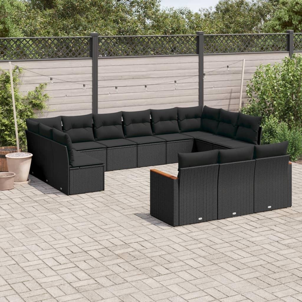 VidaXL set divano da giardino Polirattan  