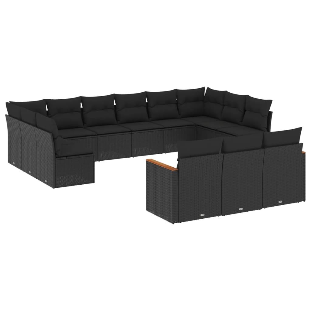 VidaXL set divano da giardino Polirattan  