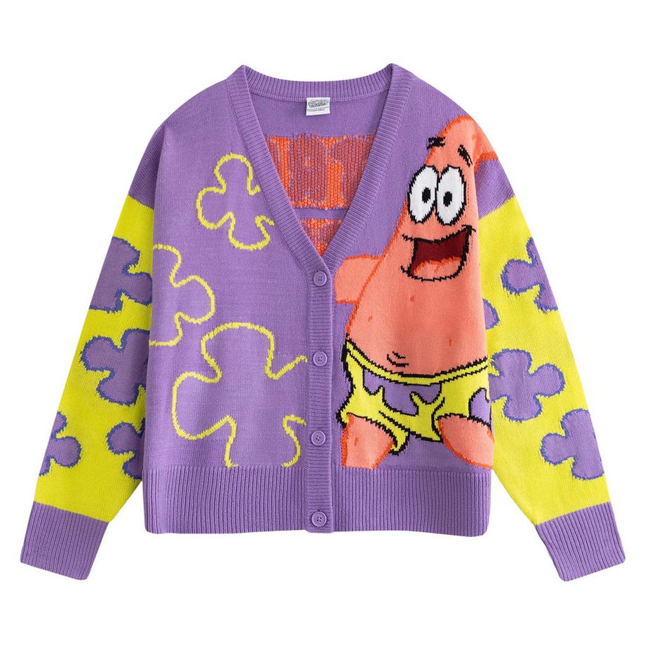 Nickelodeon Cardigan a maglia con grafica Patrick Star  