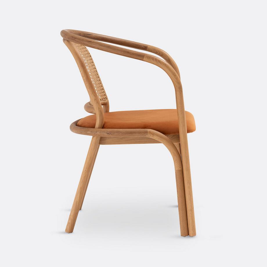 La Redoute Intérieurs Fauteuil de table chêne et cannage  