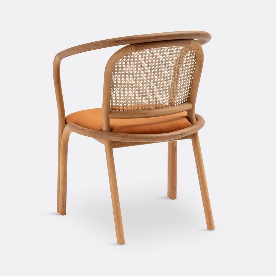 La Redoute Intérieurs Fauteuil de table chêne et cannage  