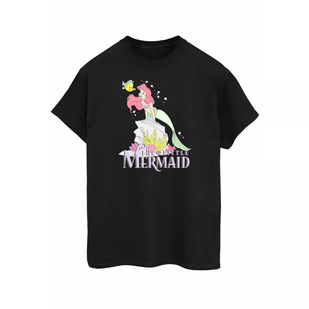 Disney - The Little Mermaid Faded Nostalgia TShirt, für Damen, Schwarz, Größe XL