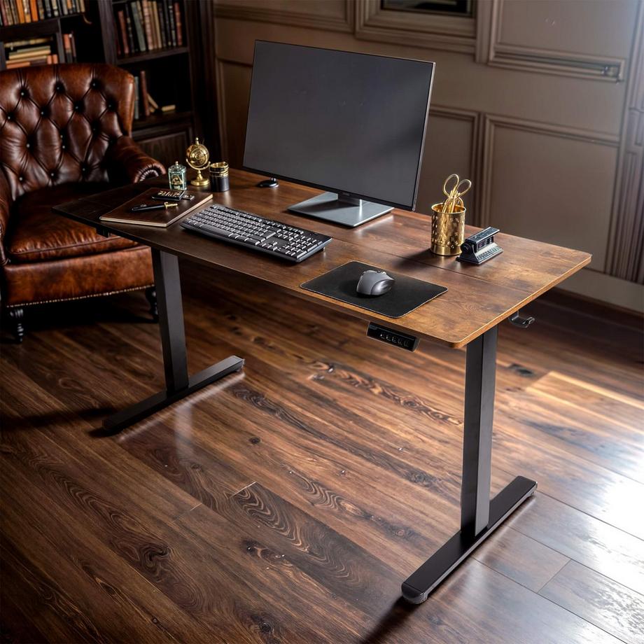 Arebos Scrivania elettrica regolabile in altezza 120 x 60 cm con funzione di memoria  