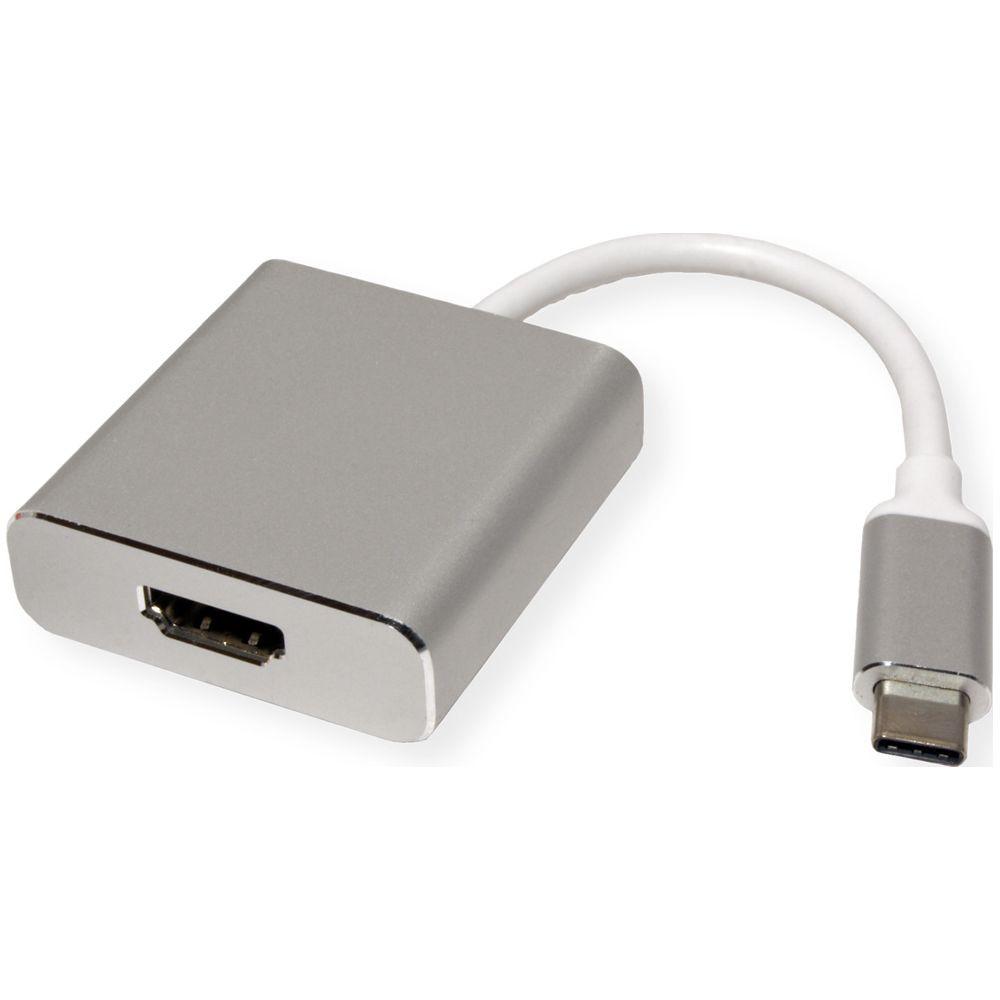 Roline  ROLINE 12.03.3210 cavo e adattatore video 0,1 m USB tipo-C HDMI Argento 