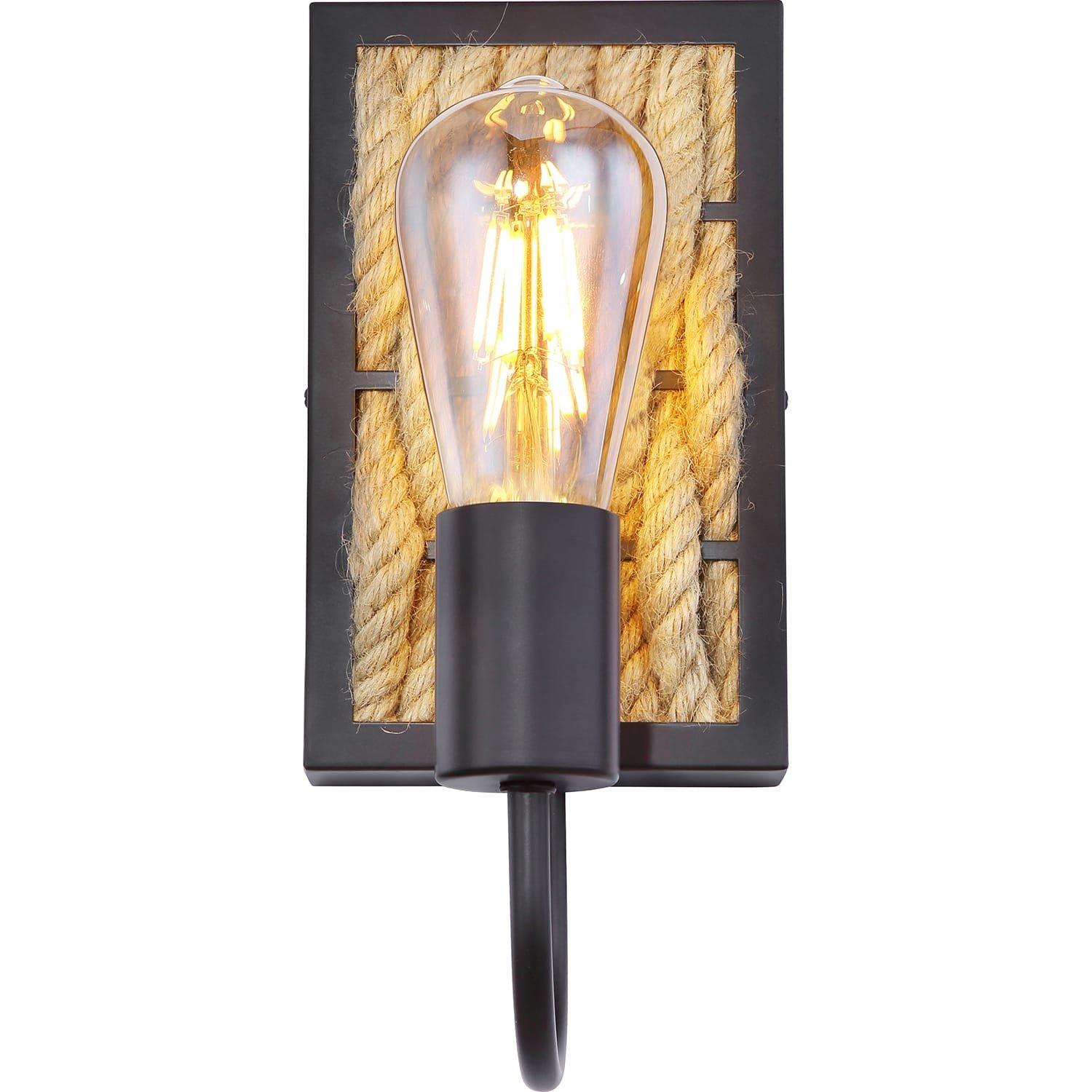 mutoni Wandleuchte Halia Metall Hanf   1xE27  