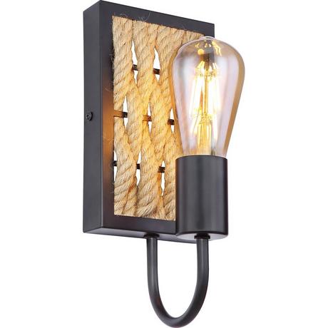 mutoni Wandleuchte Halia Metall Hanf   1xE27  