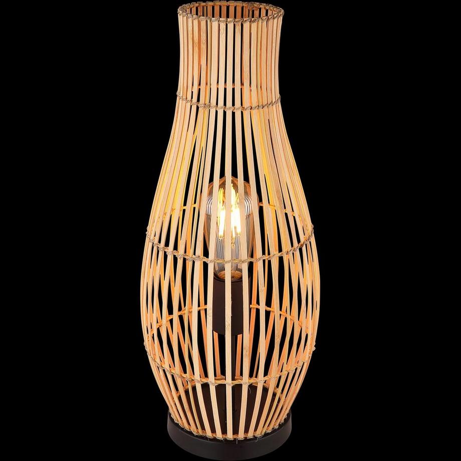 mutoni Lampe à poser bambou naturel 1xE27  