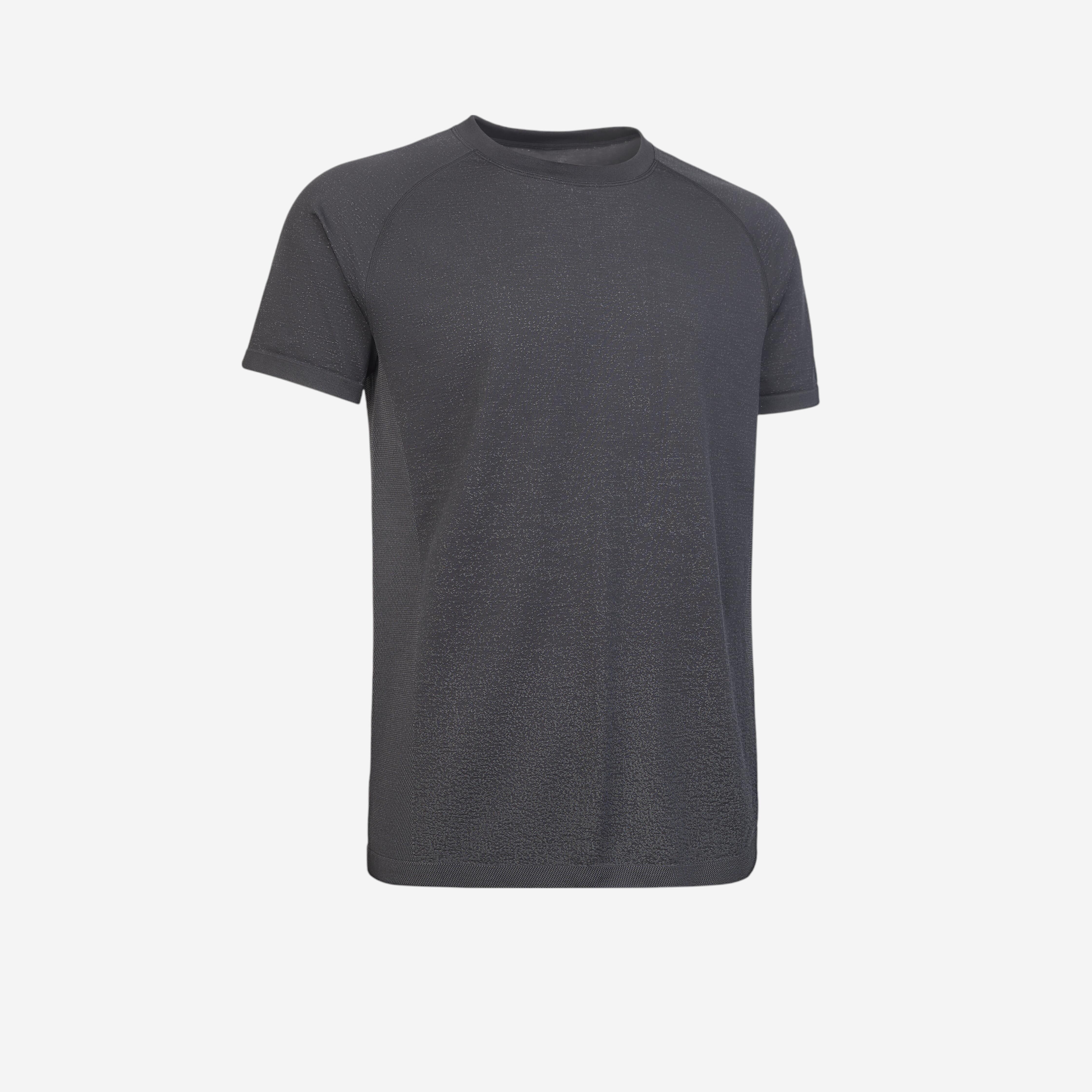 KIMJALY  T-shirt homme manches courtes seamless yoga polyester 