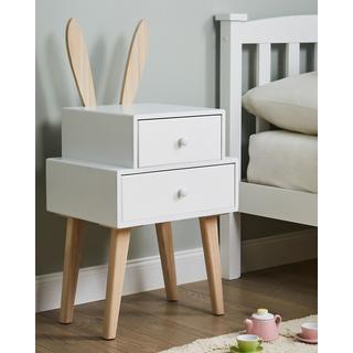 Beliani Comodino 2 cassetti en Fibra a media densità (MDF) Moderno BANKS  