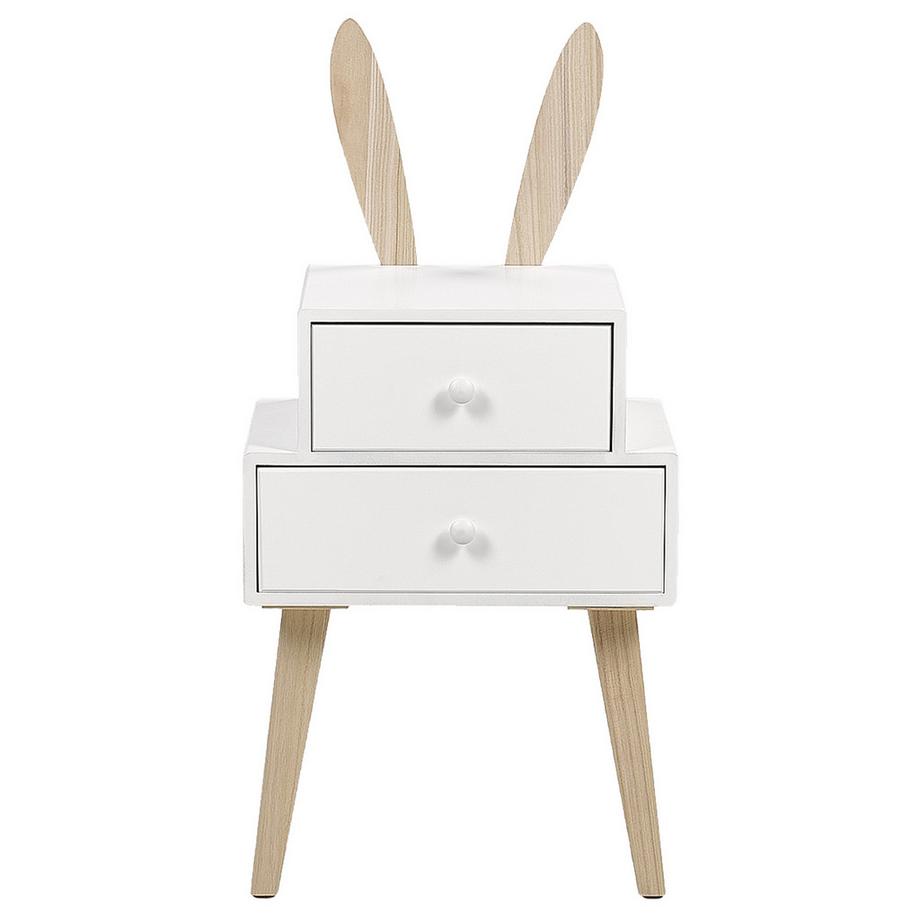 Beliani Table de nuit à 2 tiroirs en MDF Moderne BANKS  