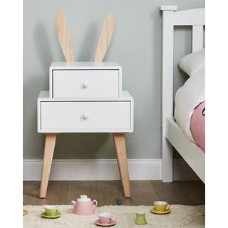 Beliani Comodino 2 cassetti en Fibra a media densità (MDF) Moderno BANKS  