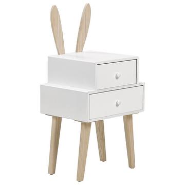 Comodino 2 cassetti en Fibra a media densità (MDF) Moderno BANKS